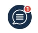 Image of a word bubble that functions as a chat button on the St. Paul Federal Credit Union website